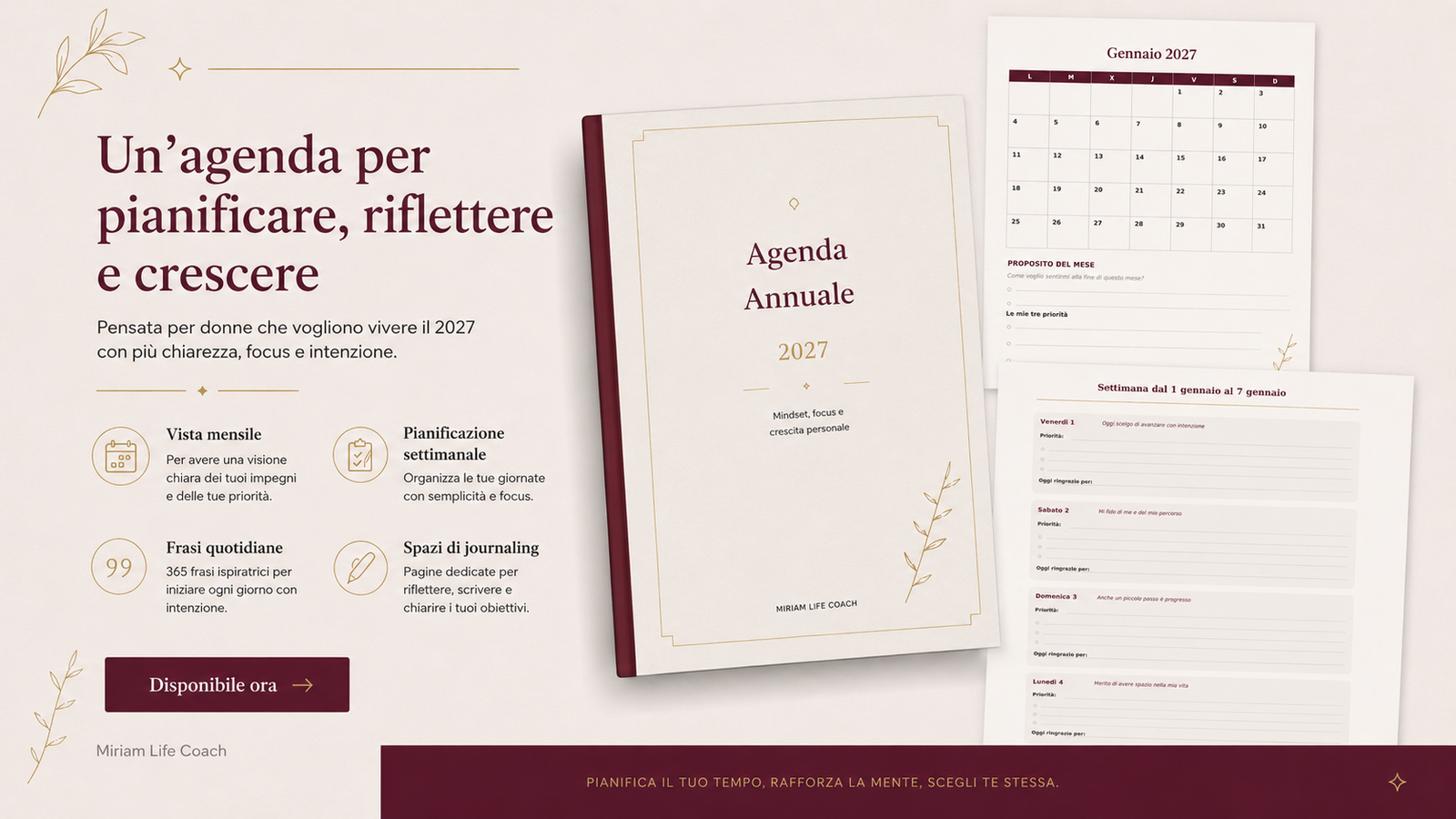 Agenda Annuale 2027 - Mindset, Crescita Personale e Journaling - immagine 2